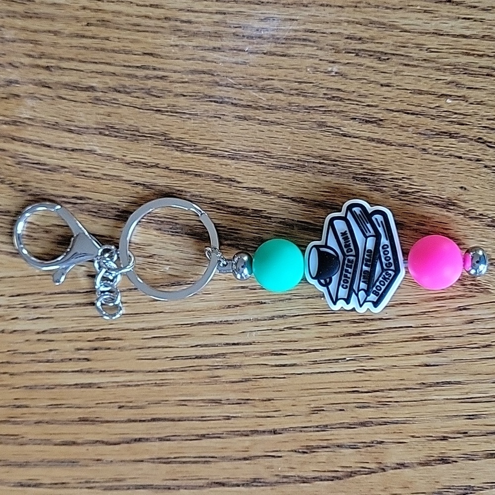 Coffee/Books Keychain Accessory